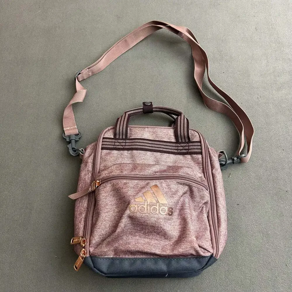 Adidas Squad Insulated Lunch Bag in Purple and Rose Gold